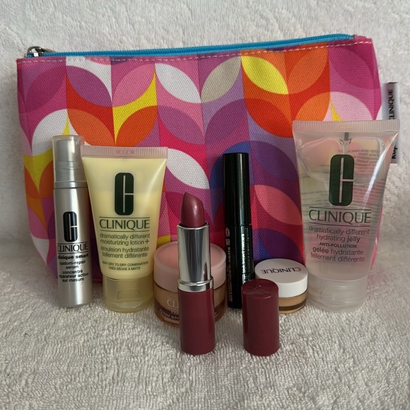 Clinique Skincare and Makeup Collection with Vibrant Pouch - Picture 2 of 6